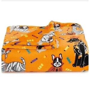 The Big One Halloween Dogs Oversized Plush Throw/Blanket  5 ft x 6 ft Soft/warm